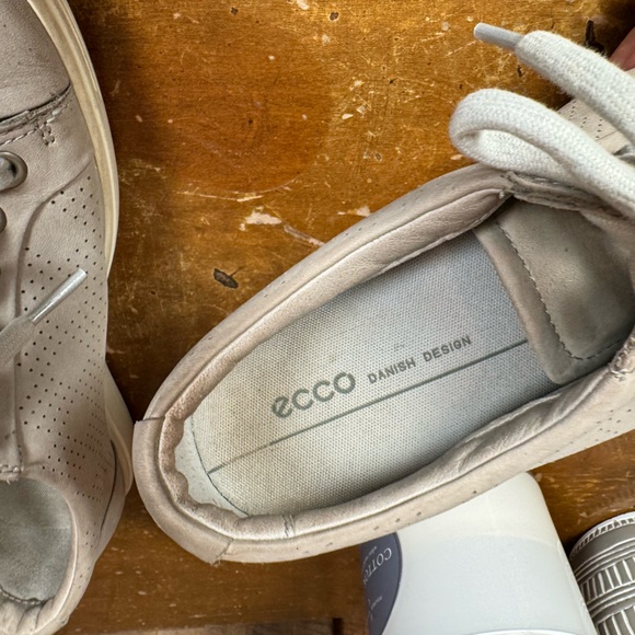 Ecco Taupe Leather Sneaker - size 5/6 - Picture 10 of 10